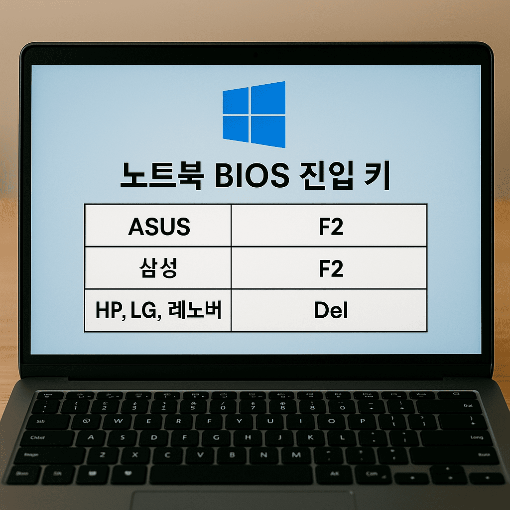 노트북 BIOS 진입 키 정리